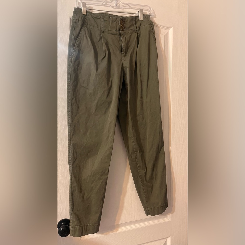 Sage green cotton slacks